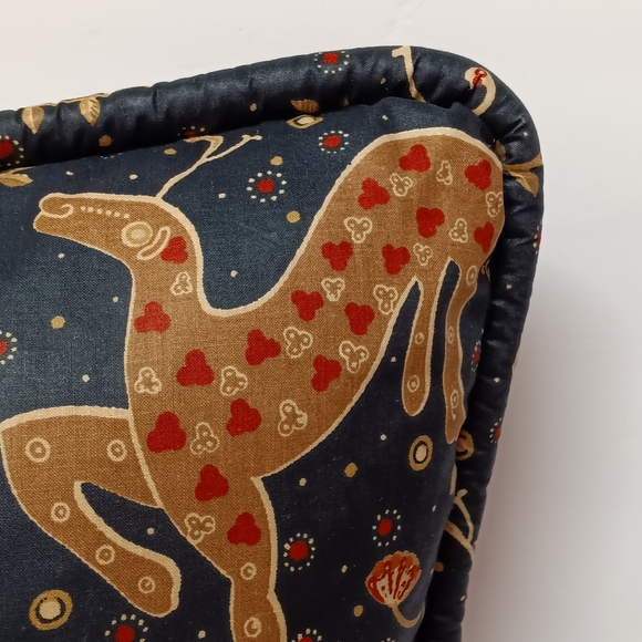 Custom-made Home Decor P. Kaufman China Zoo Cotton Chintz Fabric w/ Wide Piping - Picture 5 of 8